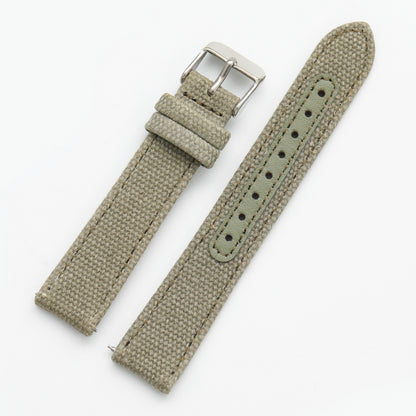 Leather Nylon Canvas Strap Watchband