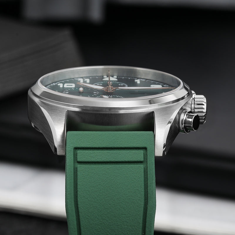Militado 39mm Sapphire Crystal Pilot Field Chronograph Watch