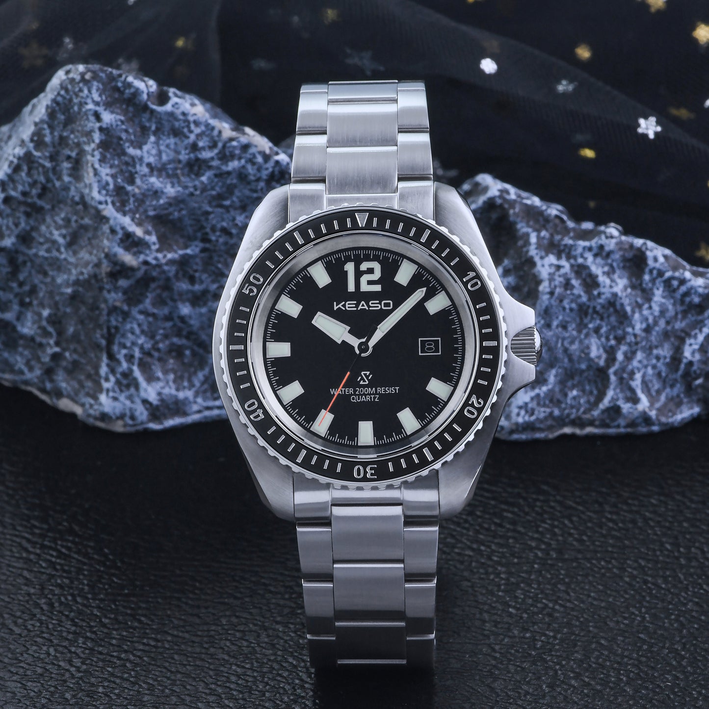 ★New Arrival★KEASO 39mm Quartz Diver Men Watch