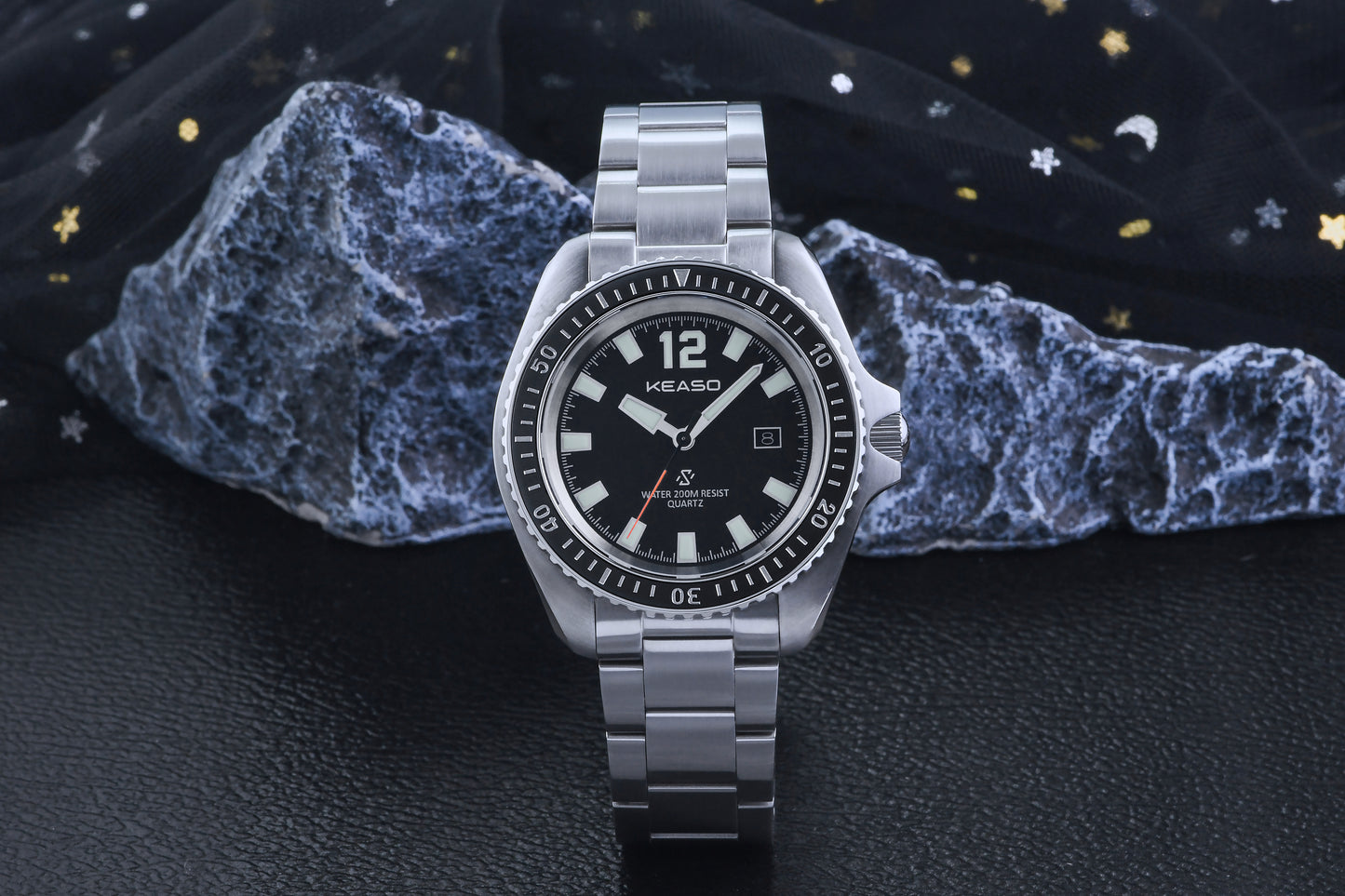 ★New Arrival★KEASO 39mm Quartz Diver Men Watch