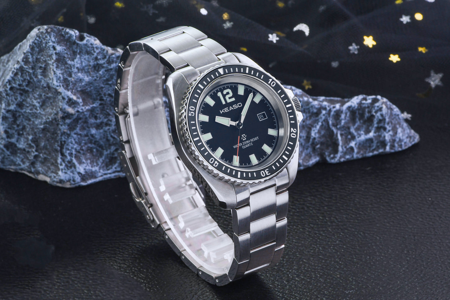★New Arrival★KEASO 39mm Quartz Diver Men Watch