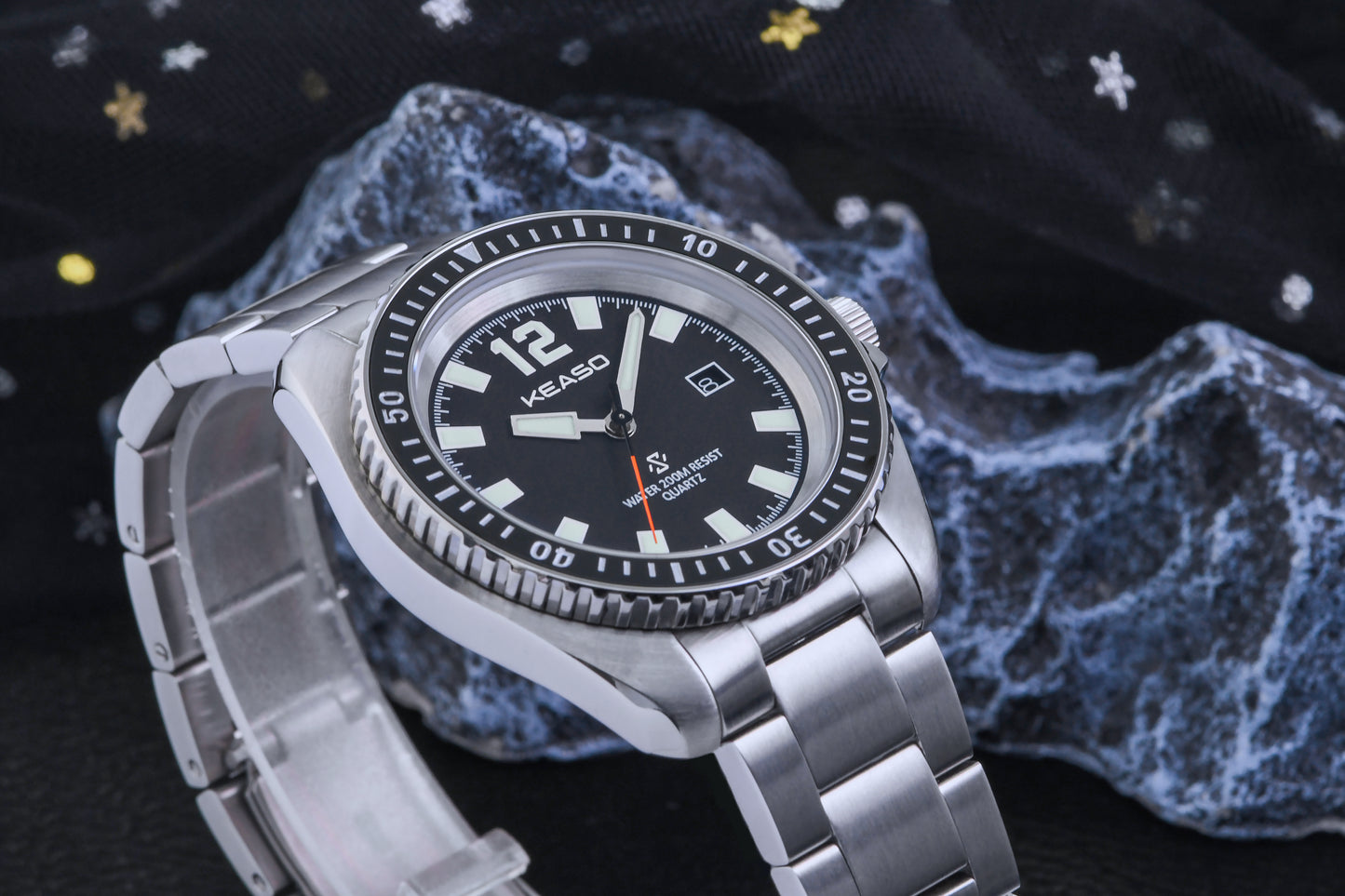 ★New Arrival★KEASO 39mm Quartz Diver Men Watch