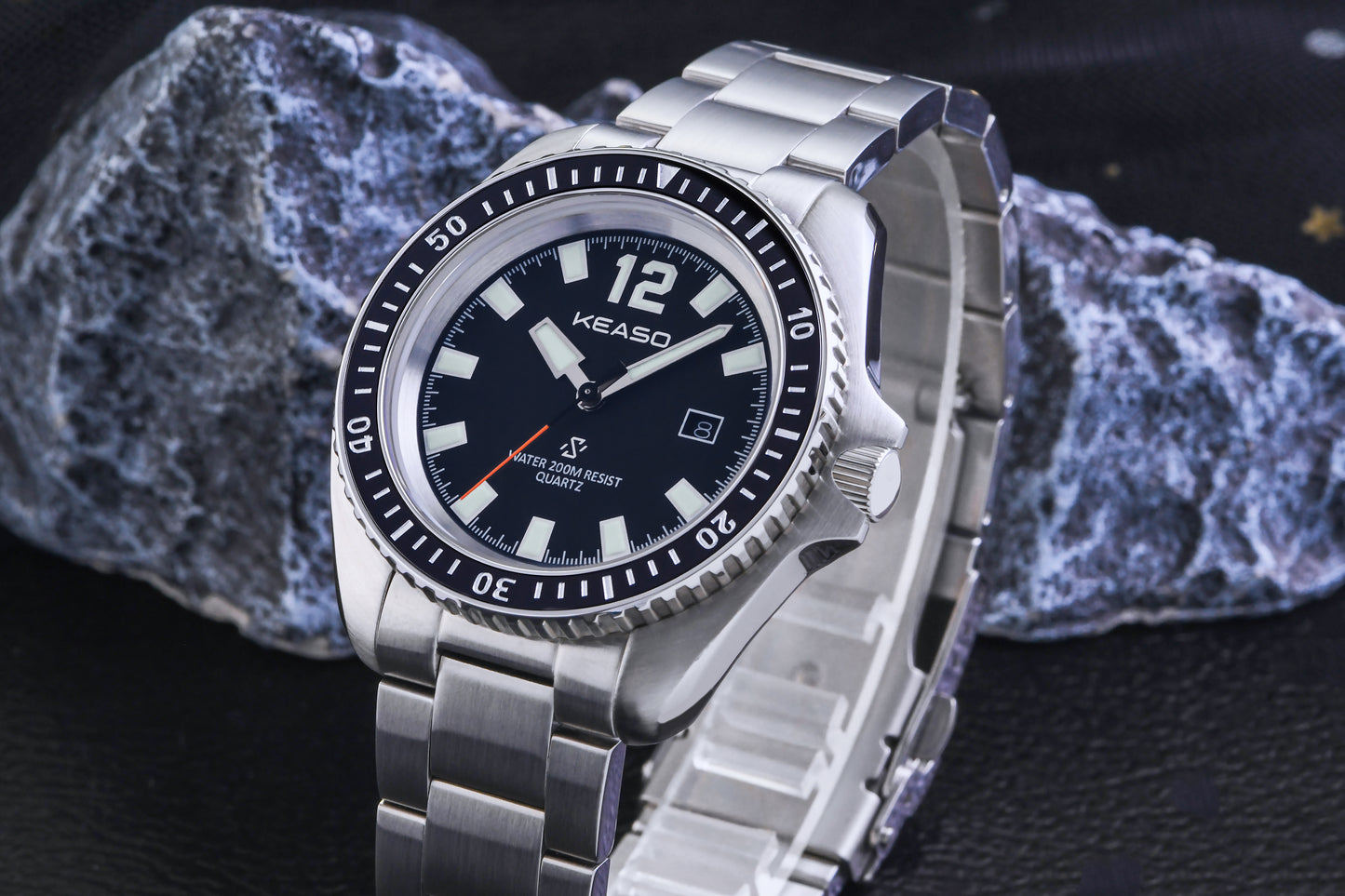 ★New Arrival★KEASO 39mm Quartz Diver Men Watch