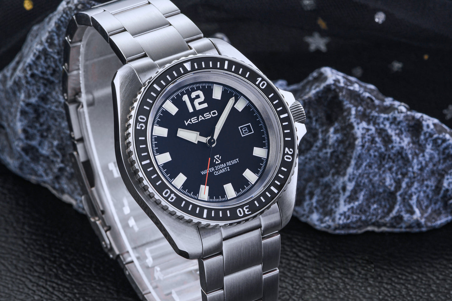 ★New Arrival★KEASO 39mm Quartz Diver Men Watch