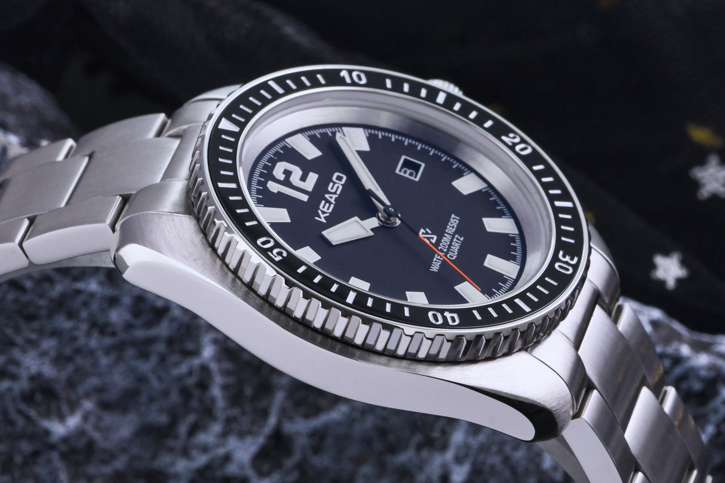 ★New Arrival★KEASO 39mm Quartz Diver Men Watch