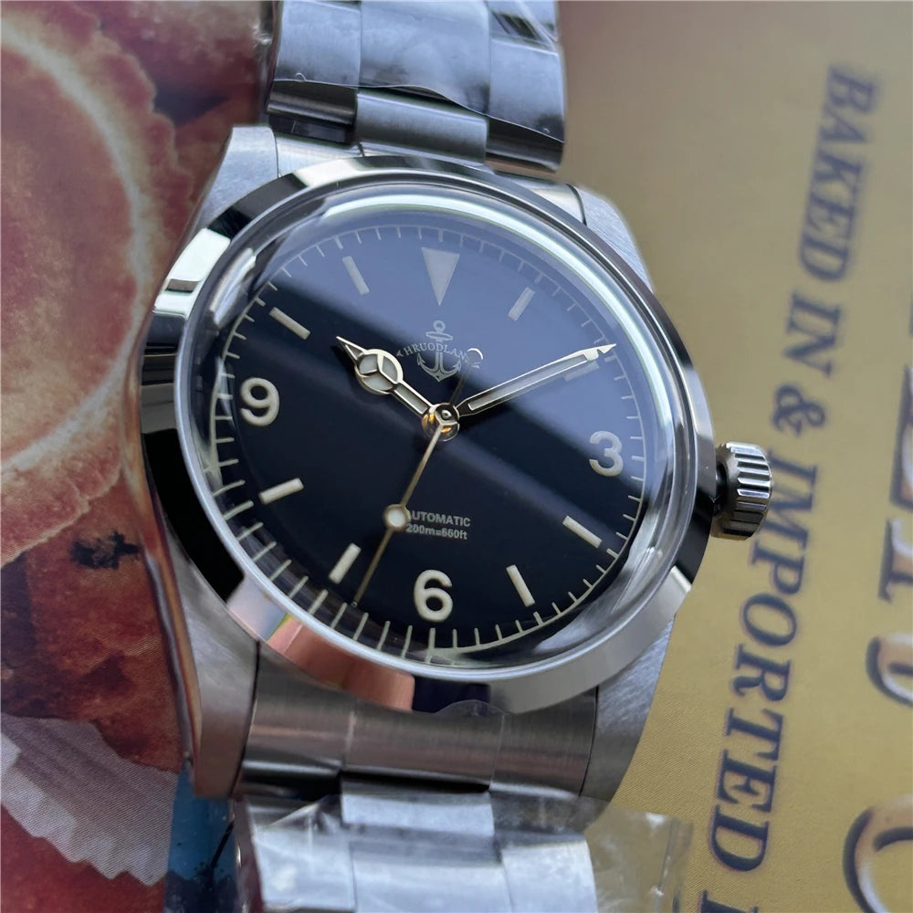 Hruodland 36mm NH38 Vintage Men Watch F029
