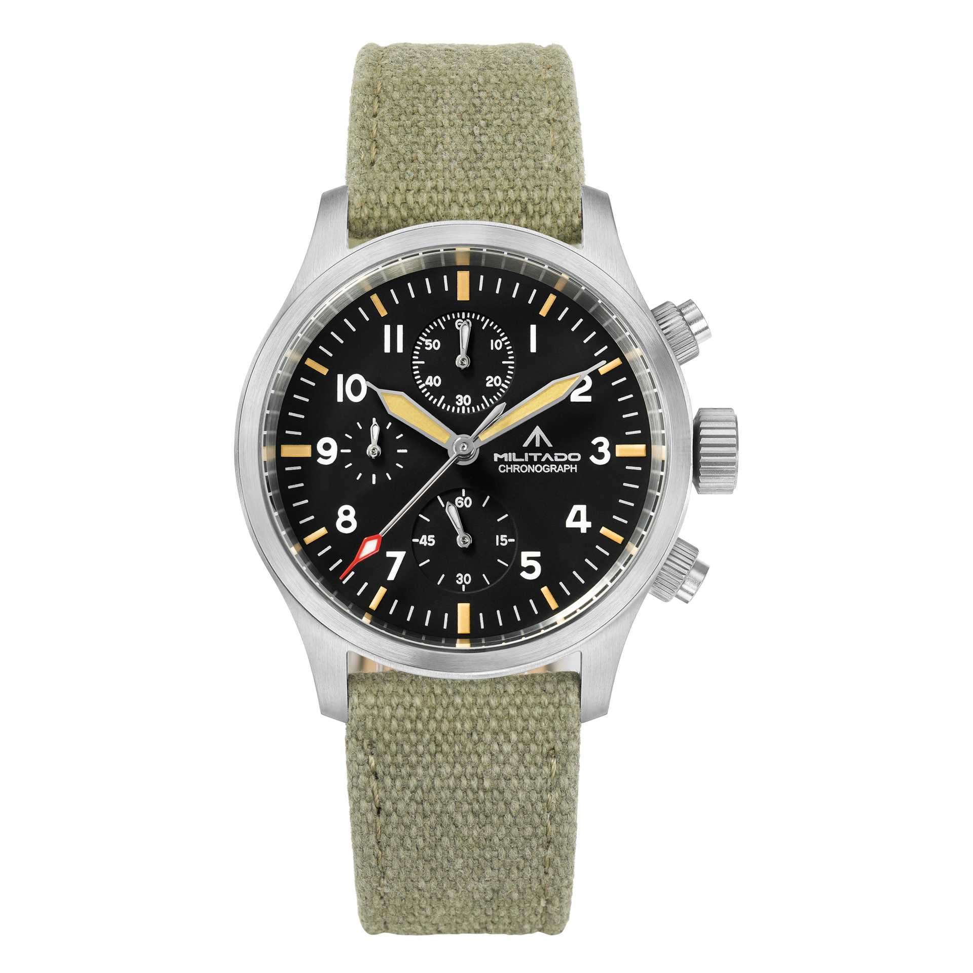 ☆New Arrival☆ Militado Retro 39mm Chronograph Watch Ml1868-3
