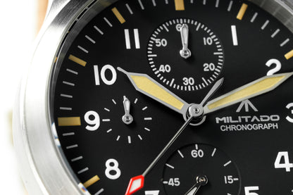 ★New Arrival★ Militado Retro 39mm Chronograph Watch Ml1868-3