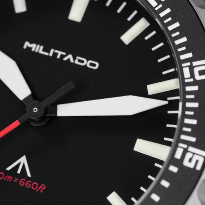 Militado 39mm Dive Watch Sapphire Crystal Military Watch ML16
