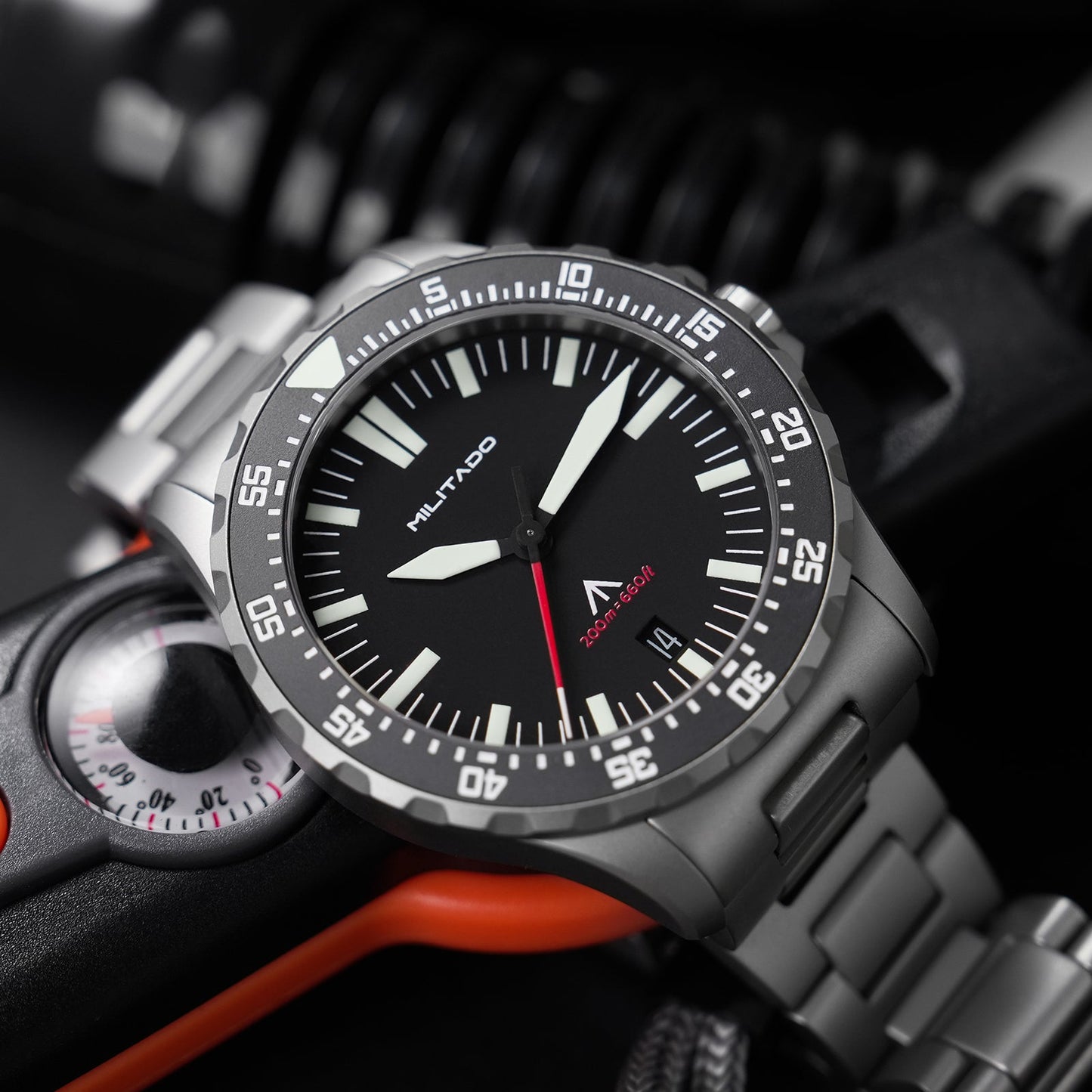 Militado 39mm Dive Watch Sapphire Crystal Military Watch ML16