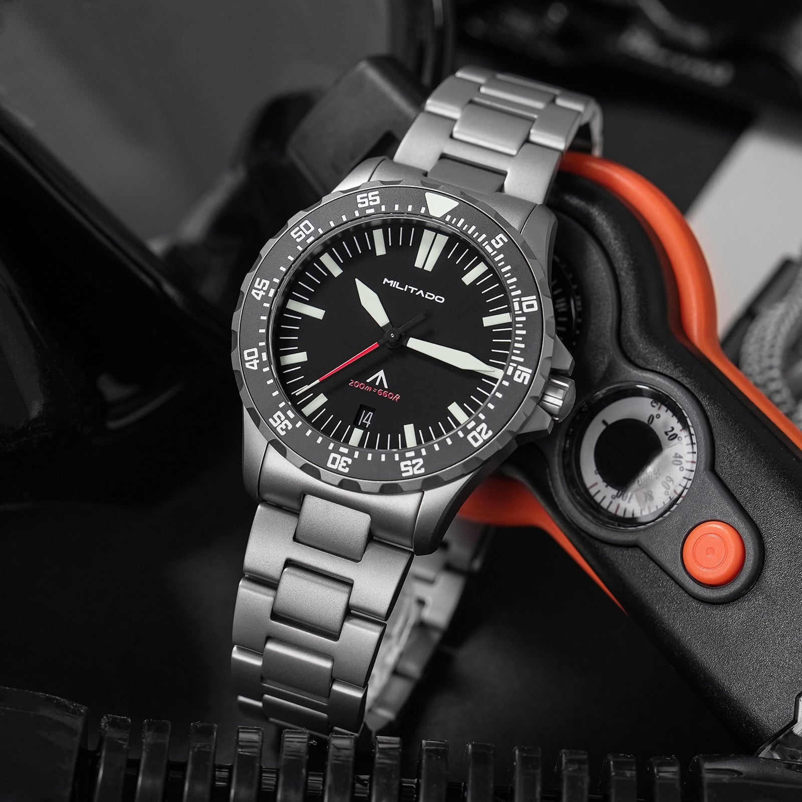 Militado 39mm Dive Watch Sapphire Crystal Military Watch ML16
