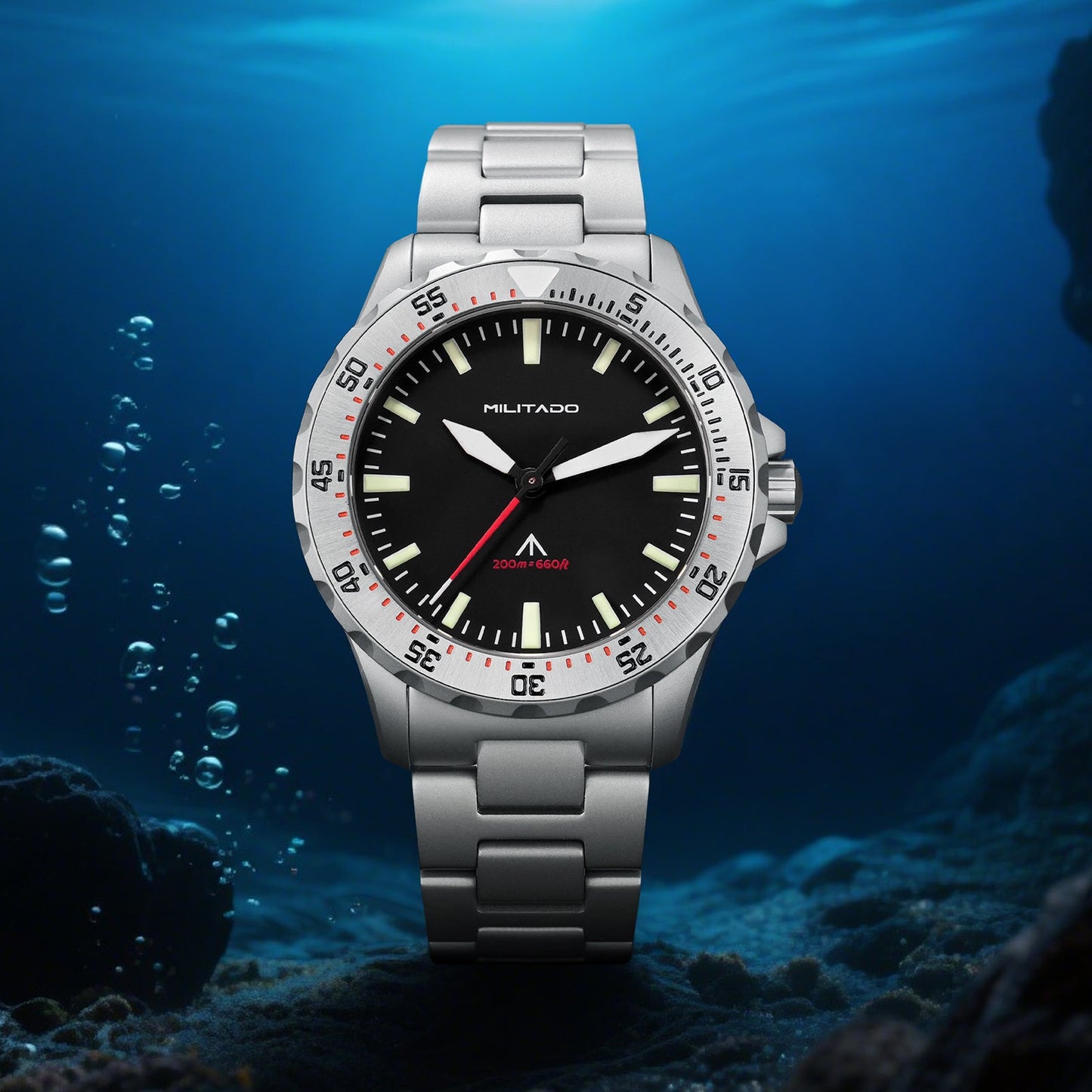 Militado 39mm Dive Watch Sapphire Crystal Military Watch ML16