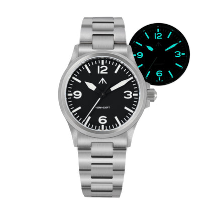 Militado 36mm Field Watch VH31 Sweeping Movt Men Watch ML18