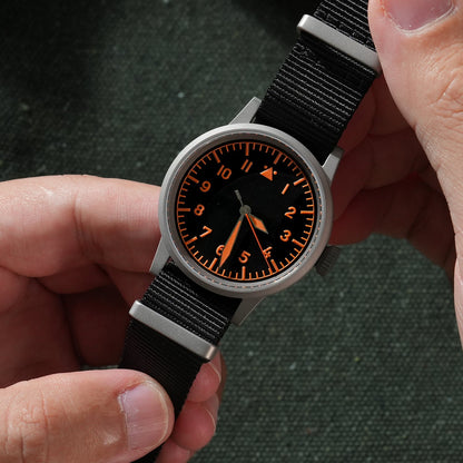 Militado 37mm Sapphire Crystal Retro Flieger Pilot Watch Ml10 V2