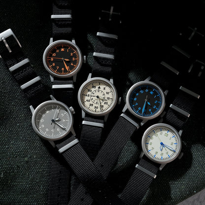 Militado 37mm Sapphire Crystal Retro Flieger Pilot Watch Ml10 V2