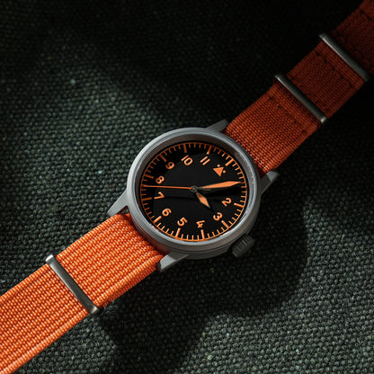 Militado 37mm Sapphire Crystal Retro Flieger Pilot Watch Ml10 V2