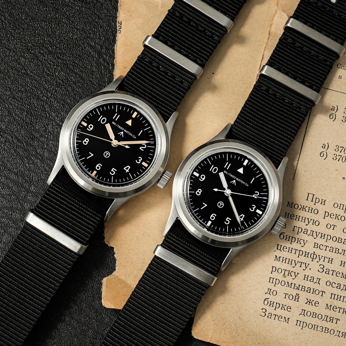Militado 36mm Retro Military Watch Vh31/Vh65 Sweeping Hand Ml14 V2