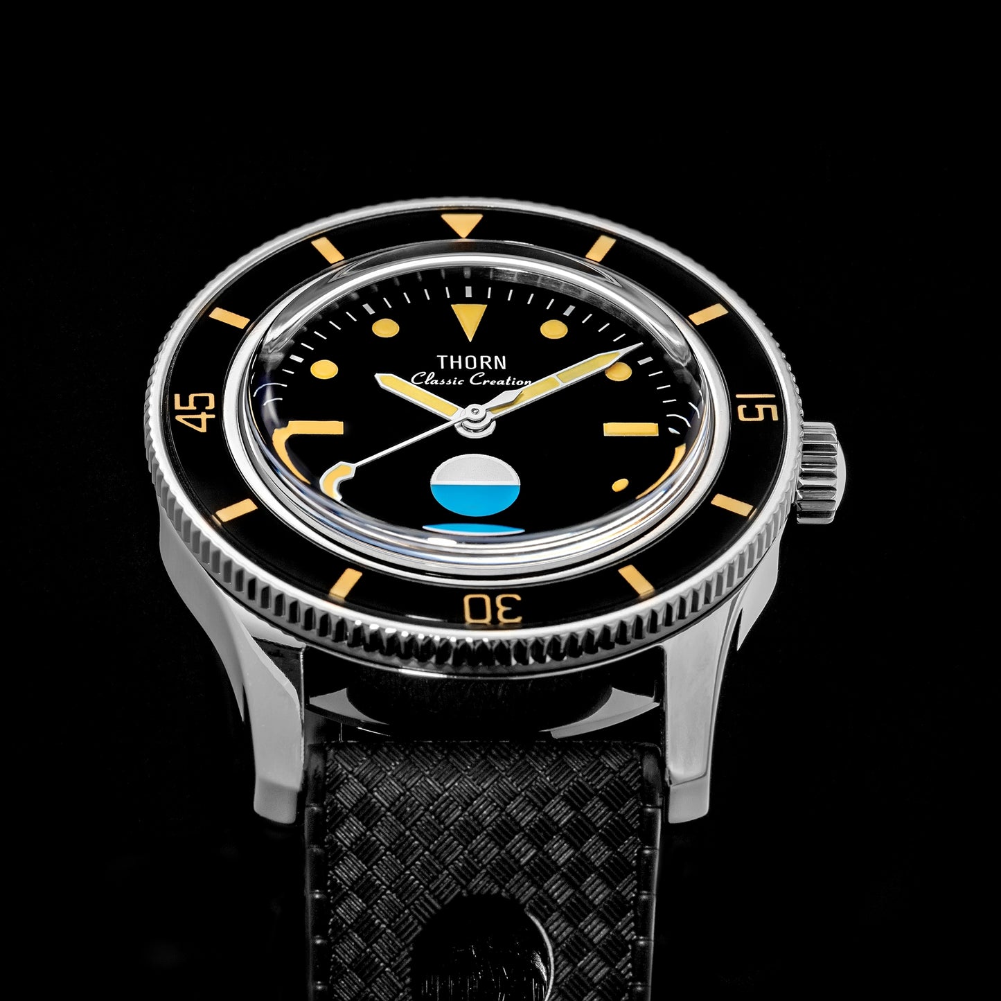 Thorn 38mm 50 Fathoms Smil-Spec PT5000 Dive Watch T007