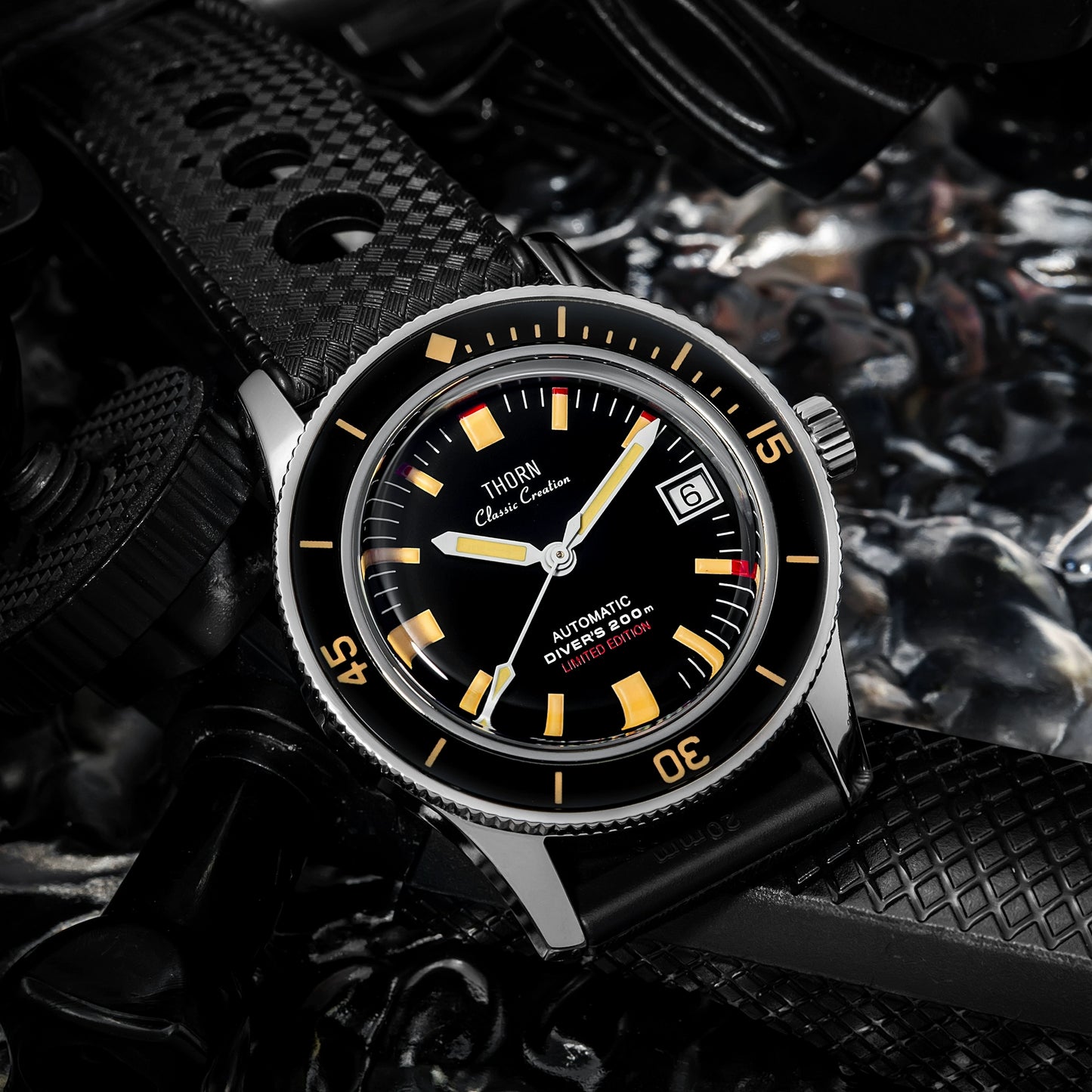 Thorn 38MM 50 Fathoms Sbarakuda PT5000 Dive Watch T006