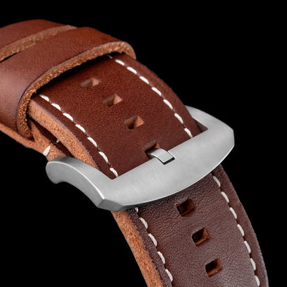 THORN T019 titanium dive watch with leather strap