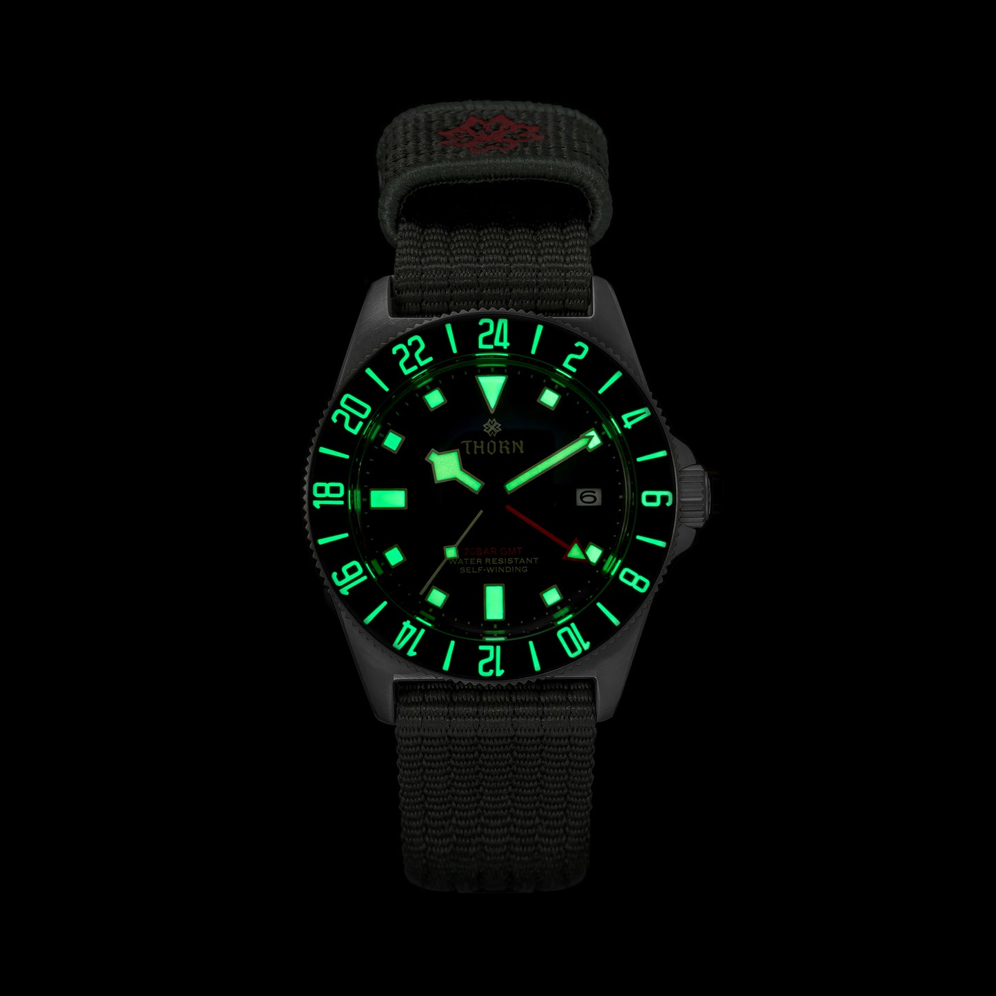 ★Early Bird★THORN 42mm NH34 GMT Automatic Dive Watch T020-THORNT020GMTluminousdialglowingindarkness-Thorn Watch Official Store
