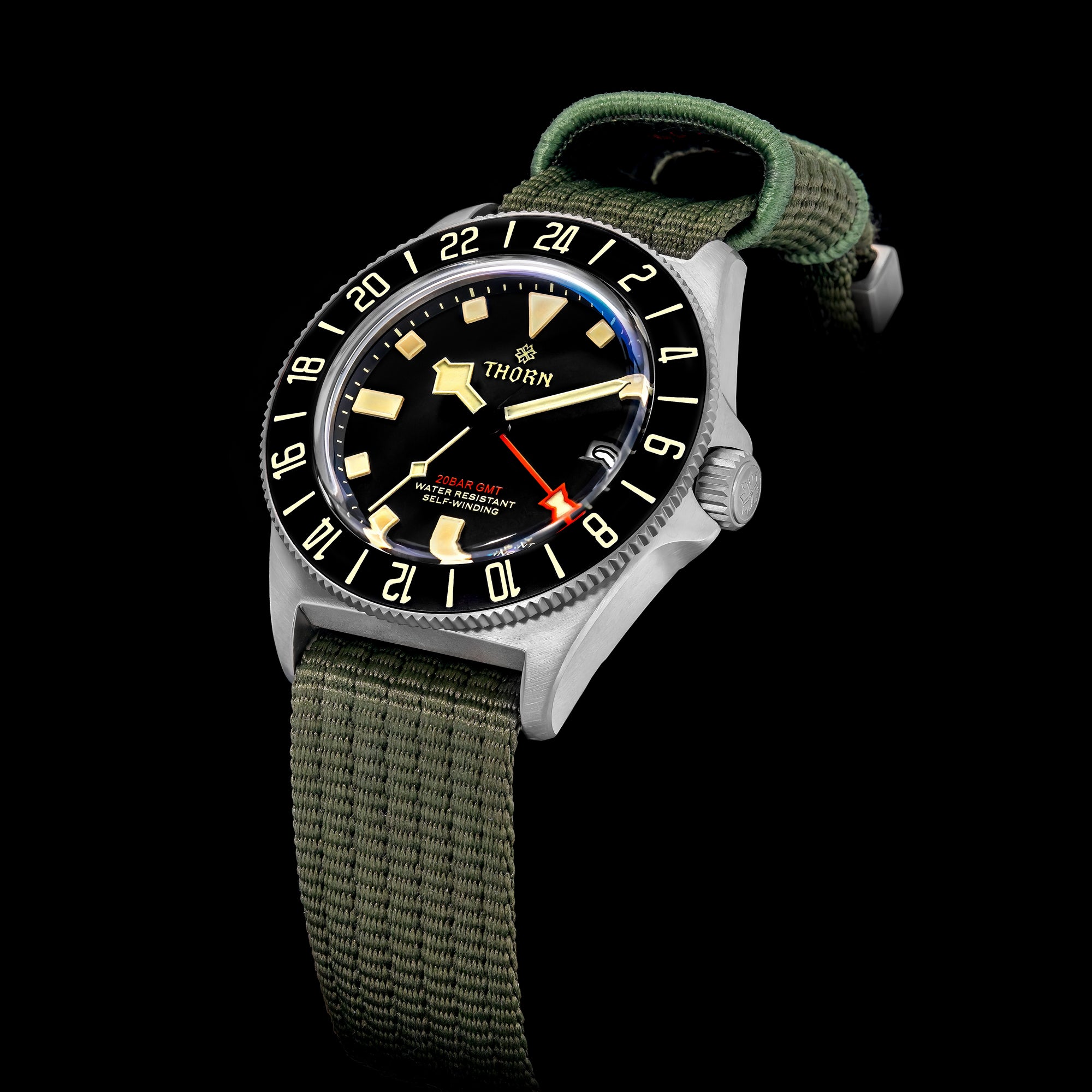 THORN T020 GMT Automatic Dive Watch | Titanium 200M NH34 Movement