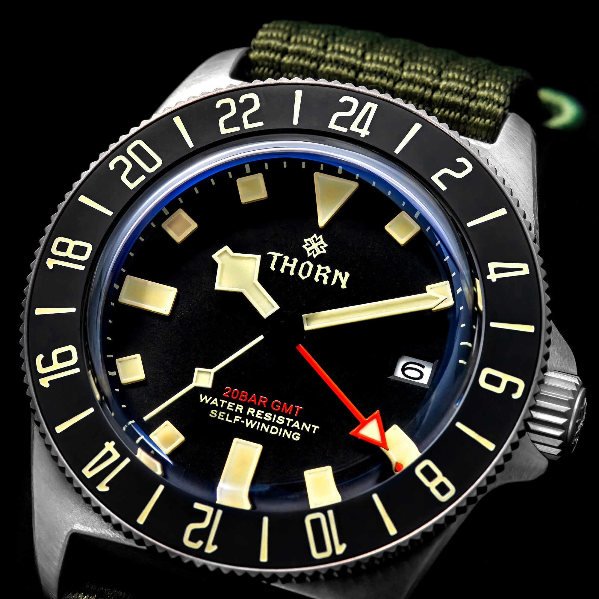 THORN T020 GMT Automatic Dive Watch | Titanium 200M NH34 Movement