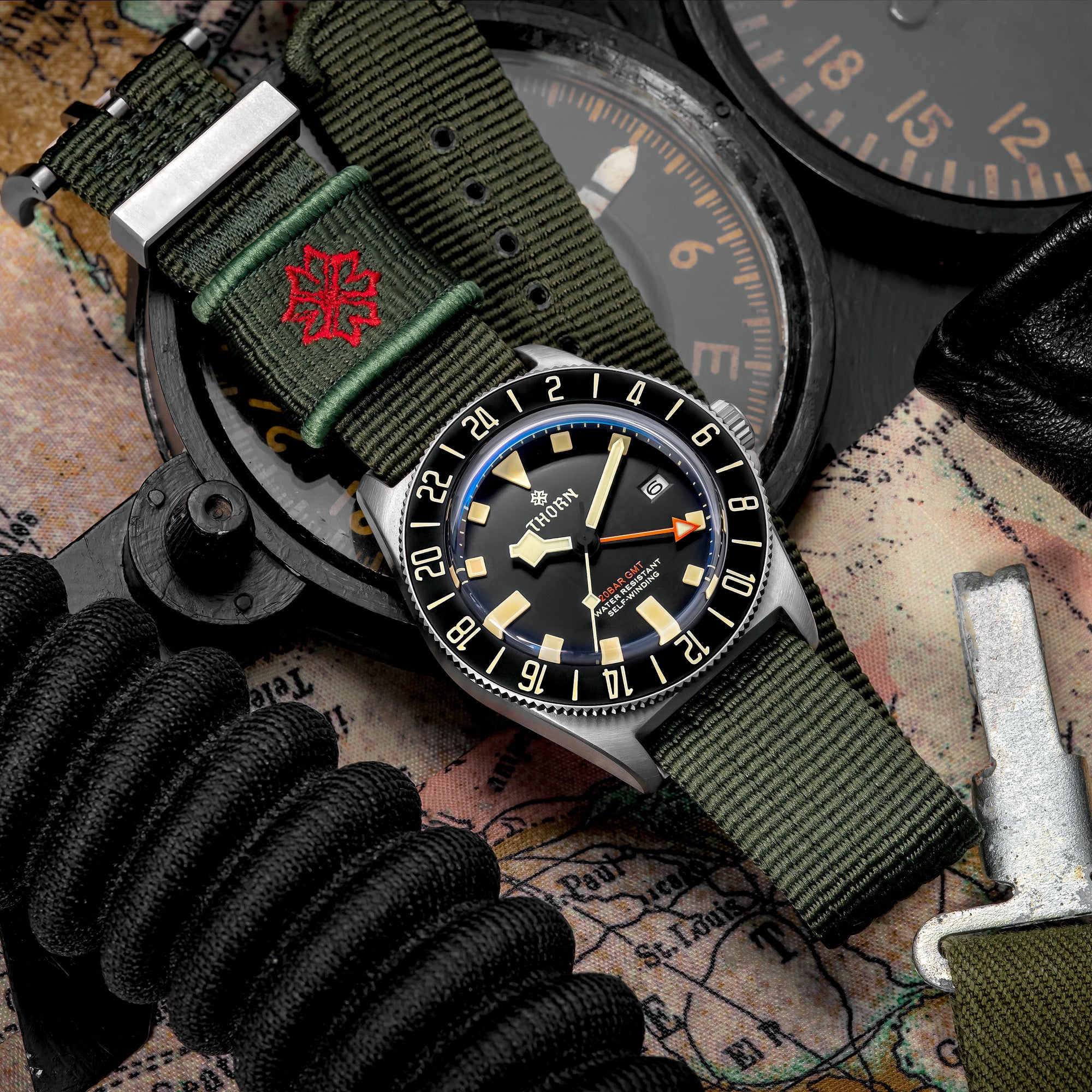 THORN T020 GMT Automatic Dive Watch | Titanium 200M NH34 Movement
