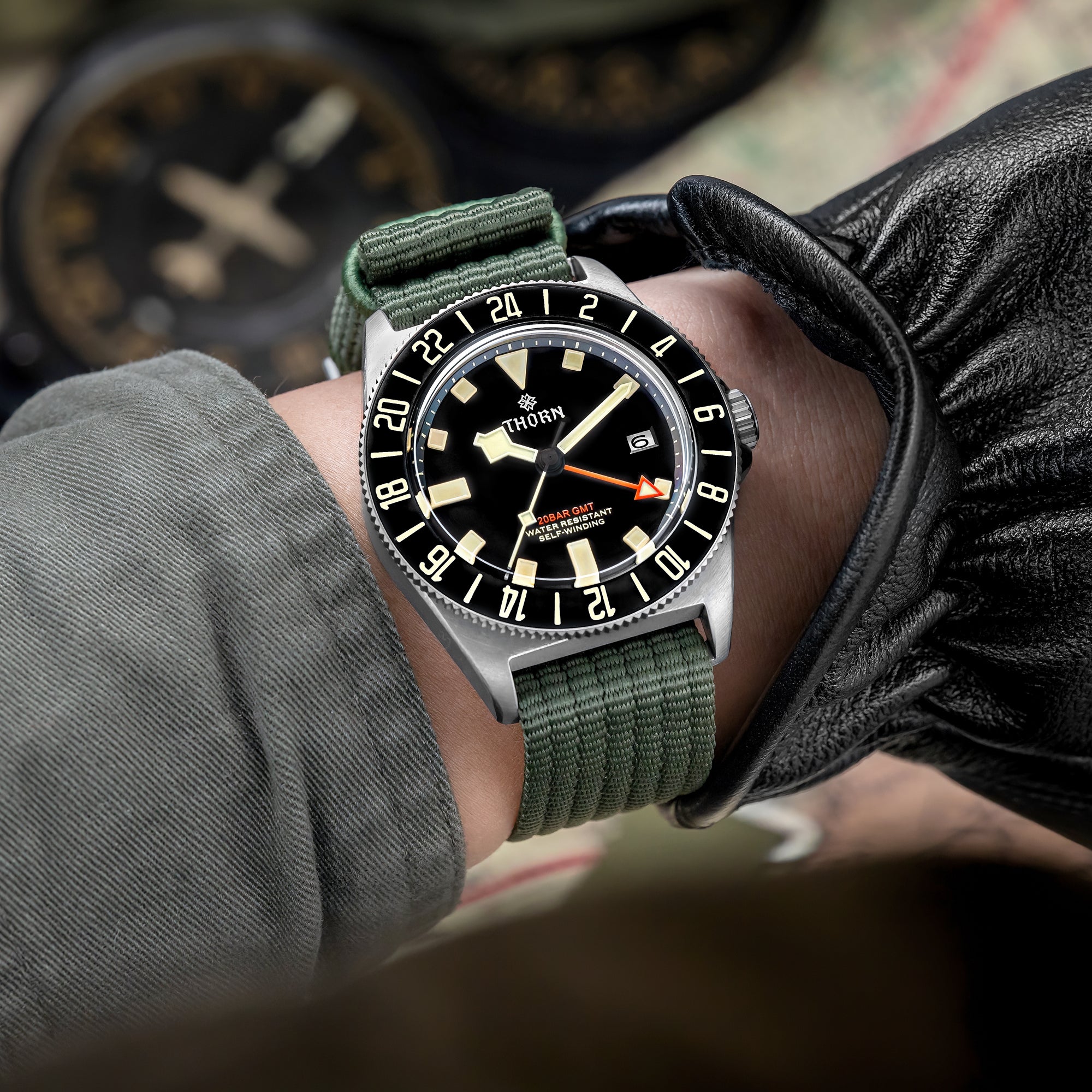 THORN T020 GMT Automatic Dive Watch | Titanium 200M NH34 Movement