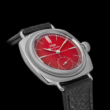 T018 Watch Details, Vintage Coin Pattern Bezel, Stainless Steel Case, Enamel Dial