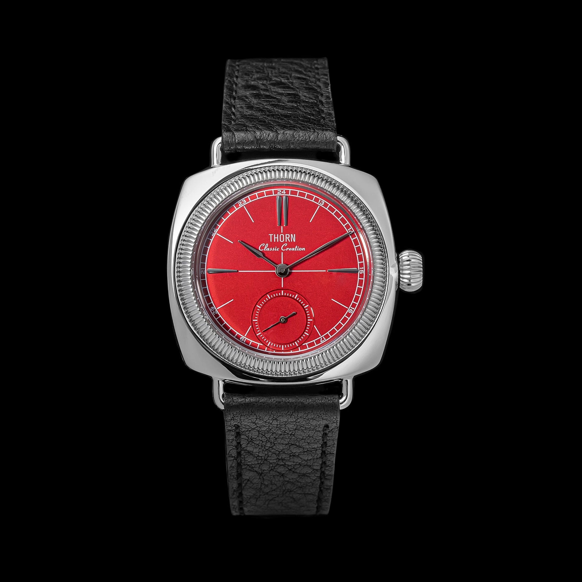 T017 Retro Cushion Couple's Watch, Seiko Quartz Movement, Sapphire Glass Dial, 105m Water Resistance, Unisex, Classic Design