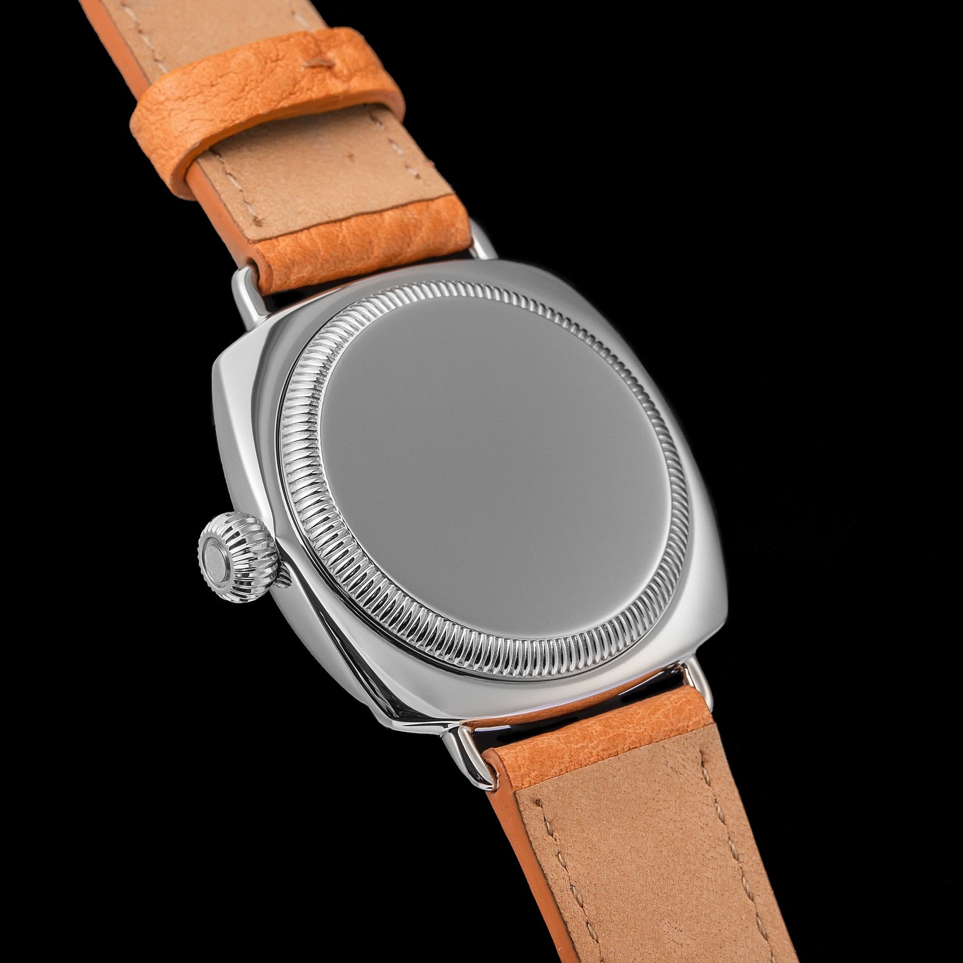 T031 Watch Details, Vintage Coin Pattern Bezel, Stainless Steel Case, Enamel Dial