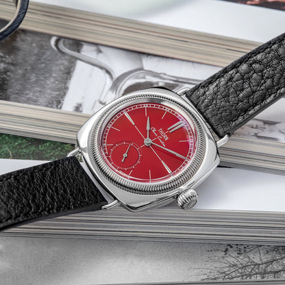 T017 Retro Cushion Couple's Watch, Seiko Quartz Movement, Sapphire Glass Dial, 100m Water Resistance, Unisex, Classic Design