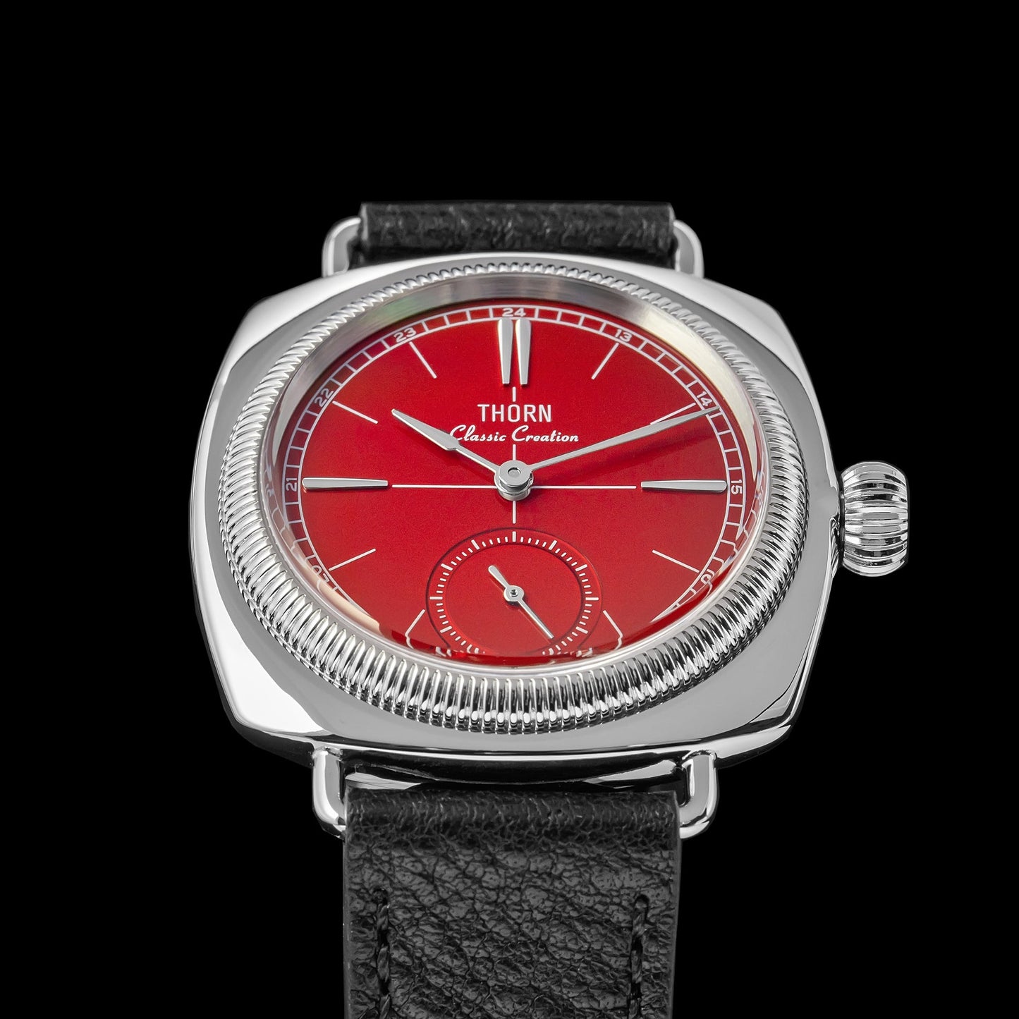 T017 Retro Cushion Couple's Watch, Seiko Quartz Movement, Sapphire Glass Dial, 101m Water Resistance, Unisex, Classic Design