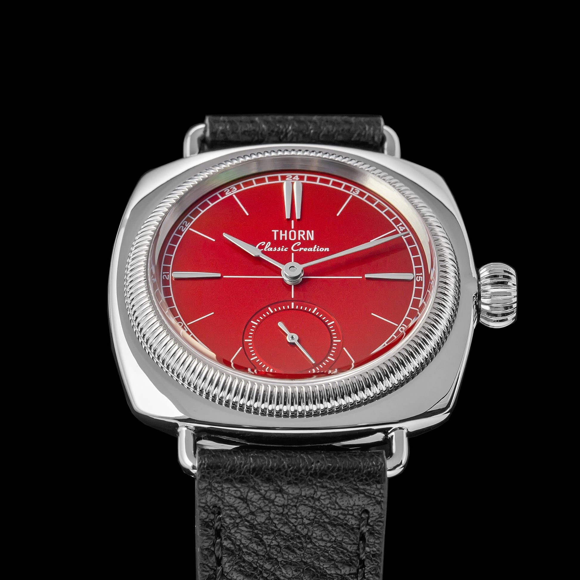 T017 Retro Cushion Couple's Watch, Seiko Quartz Movement, Sapphire Glass Dial, 101m Water Resistance, Unisex, Classic Design