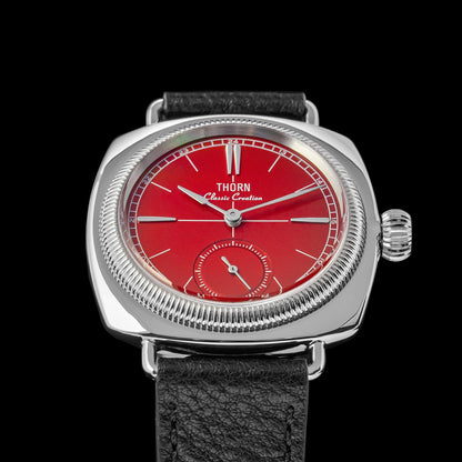 T017 Retro Cushion Couple's Watch, Seiko Quartz Movement, Sapphire Glass Dial, 101m Water Resistance, Unisex, Classic Design