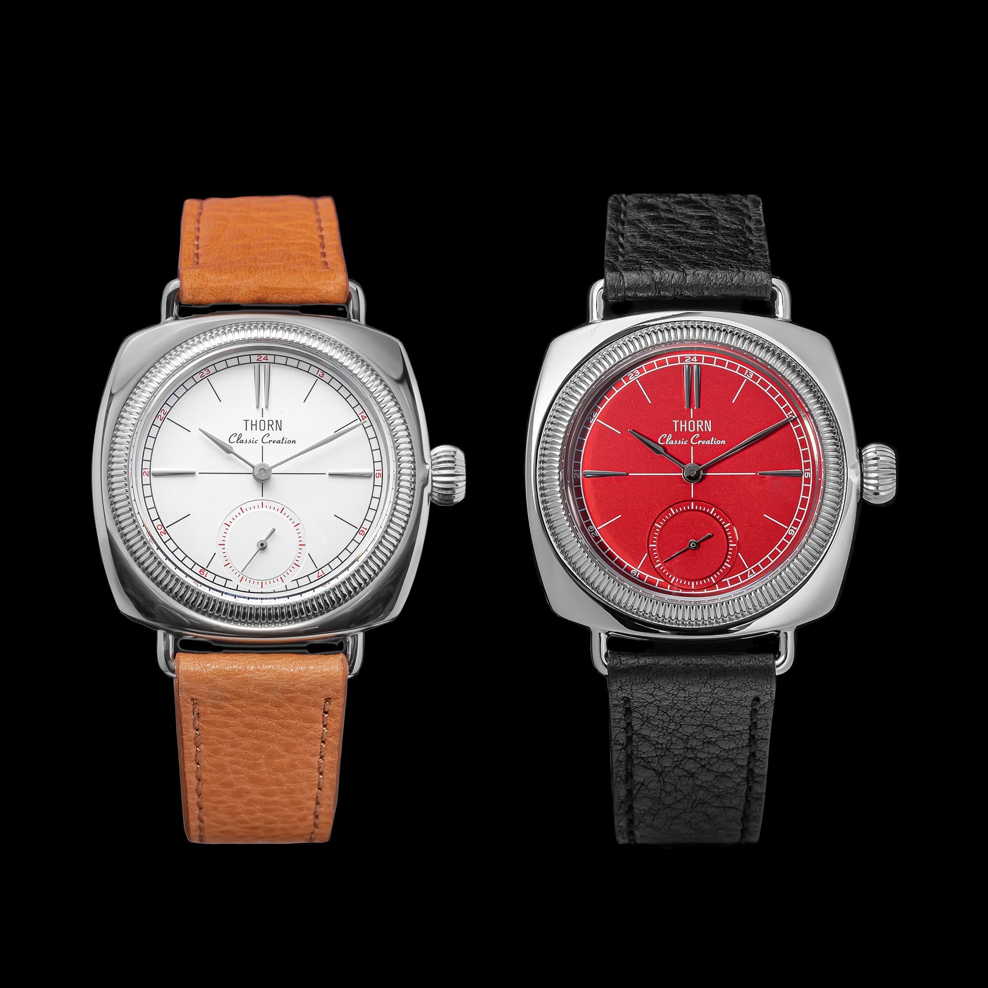 Thorn T017 Retro Cushion Quartz Couple's Watch | Classic Design