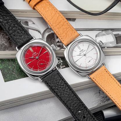 T017 Retro Cushion Couple's Watch, Seiko Quartz Movement, Sapphire Glass Dial, 103m Water Resistance, Unisex, Classic Design