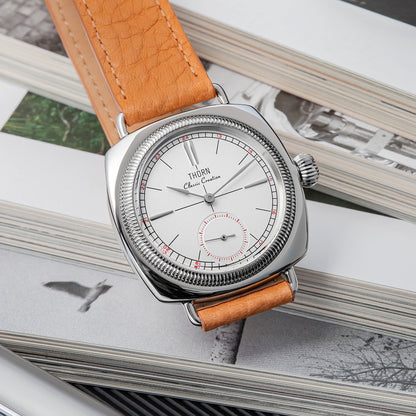 T017 Retro Cushion Couple's Watch, Seiko Quartz Movement, Sapphire Glass Dial, 108m Water Resistance, Unisex, Classic Design