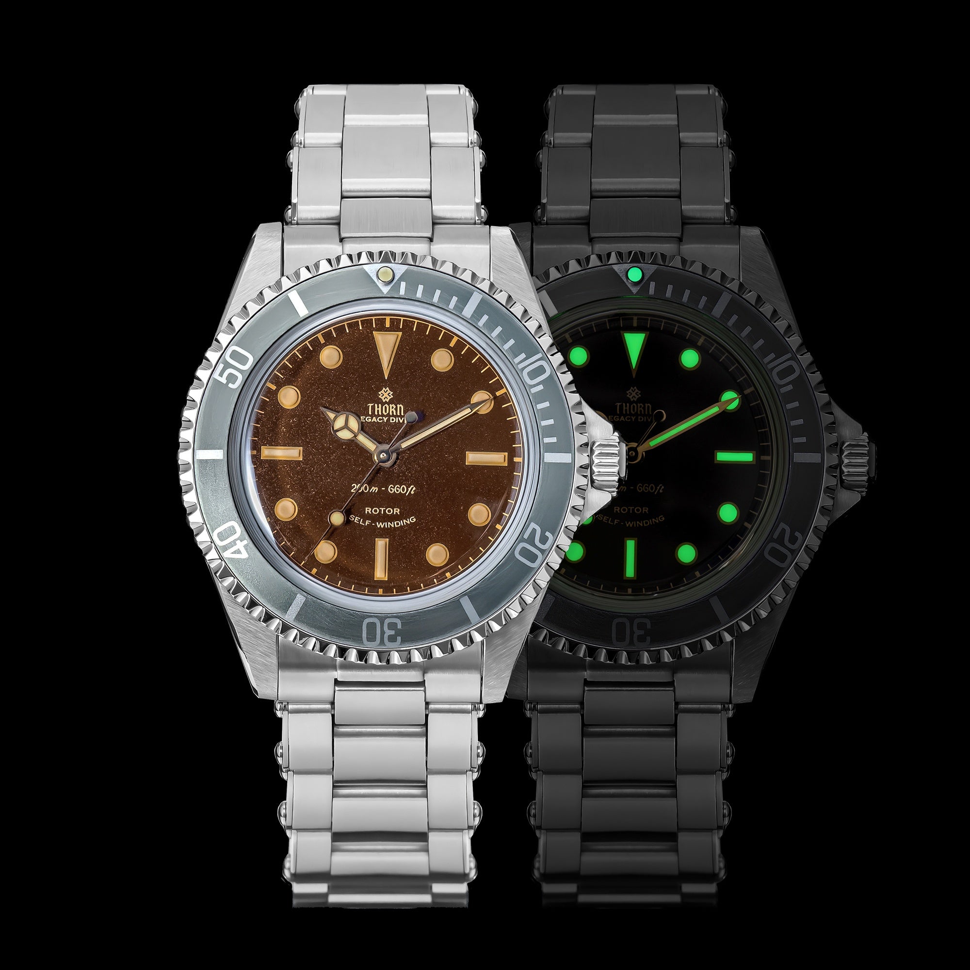 美品ヴィンテージ　バリーブリッケン　米国製　ロケットタロン　リネントラウザーズ Thorn T023 40mm PT5000 Automatic Mechanical Dive Watch – Vintage