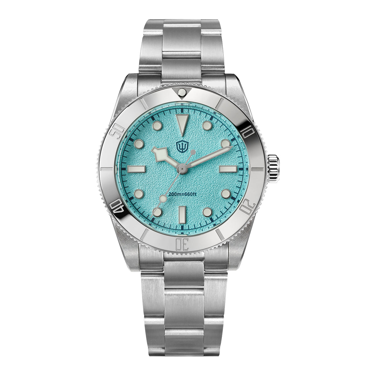 Watchdives WD7922 light blue dial silver bezel watch