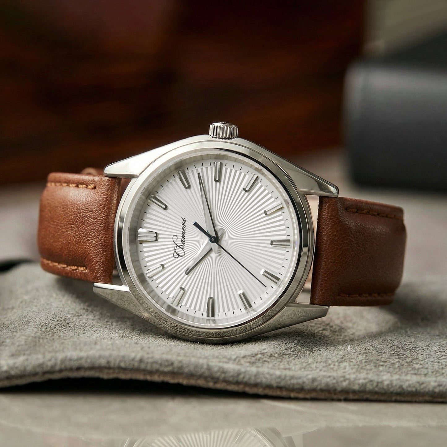 Chameri 40mm VH31 Quartz Sweep Second Watch GS05