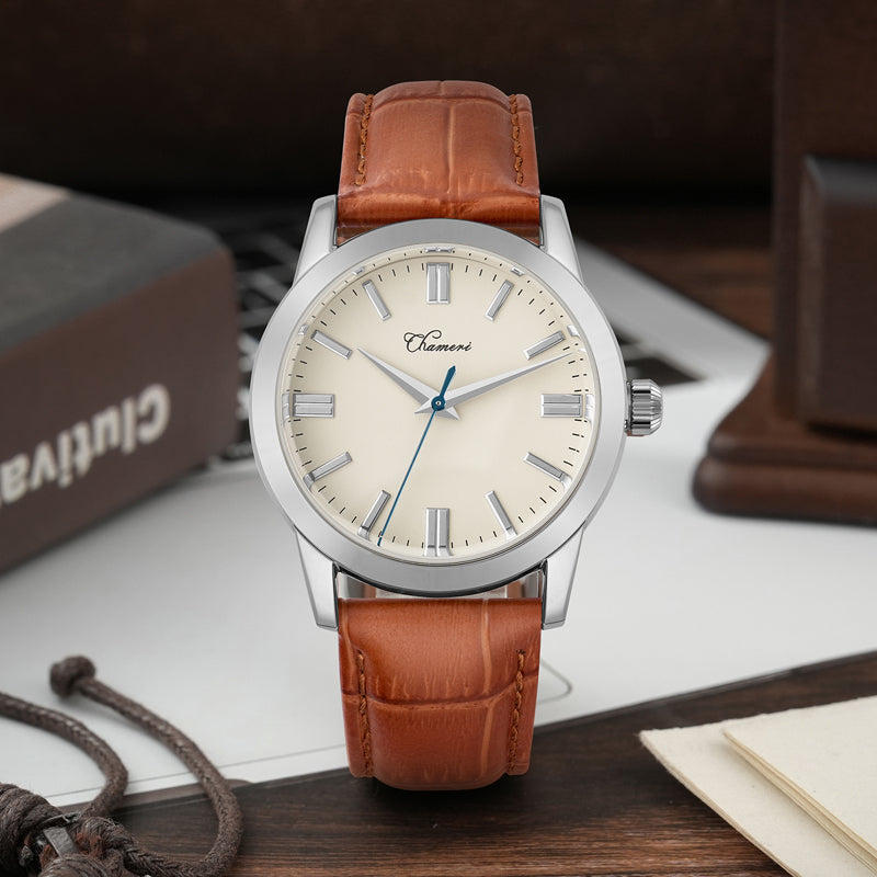 Chameri 37mm VH31 Sweep Second Quartz Watch GS03 – Thorn Watch
