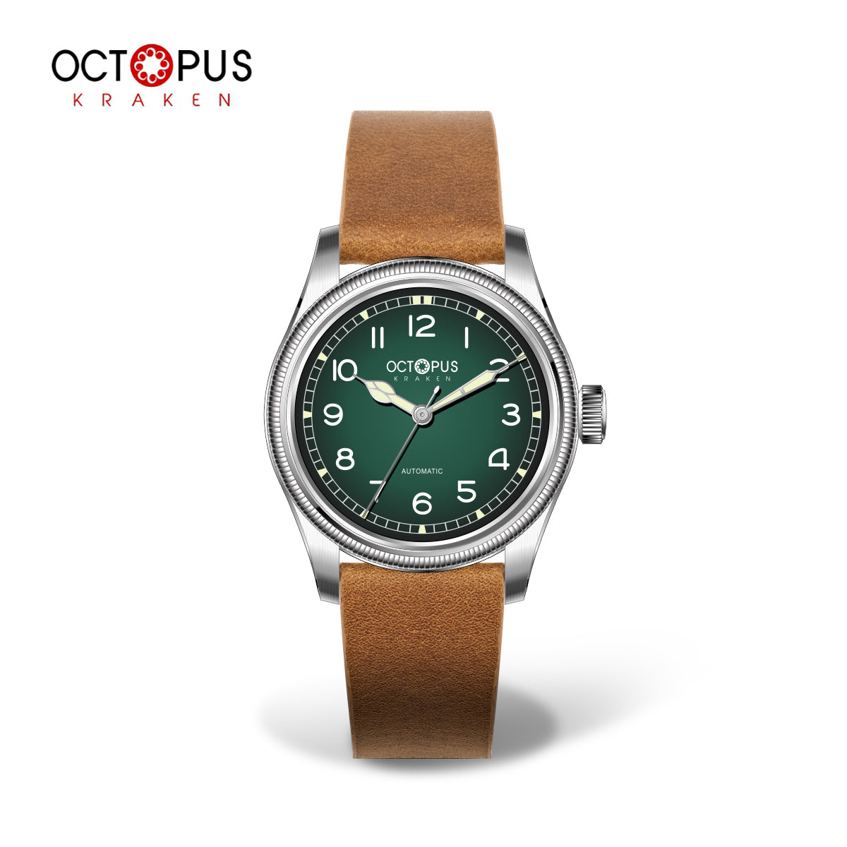 Octopus Kraken 38mm Coin Bezel Pilot Men Watch