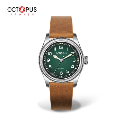 Octopus Kraken 38mm Coin Bezel Pilot Men Watch