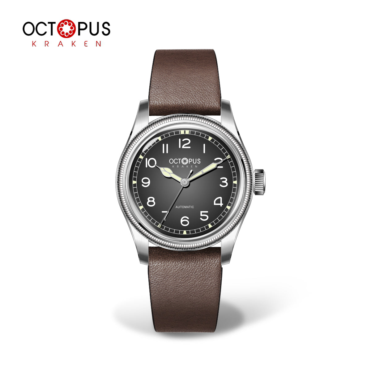 Octopus Kraken 38mm Coin Bezel Pilot Men Watch