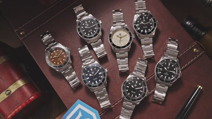 Watchdives WD5514Q quartz diver – seven dial configurations, sapphire crystal and stainless steel bracelet showcase