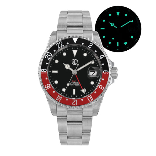 Watchdives WD0014 Aluminum Bezel Vintage NH34 GMT Watch
