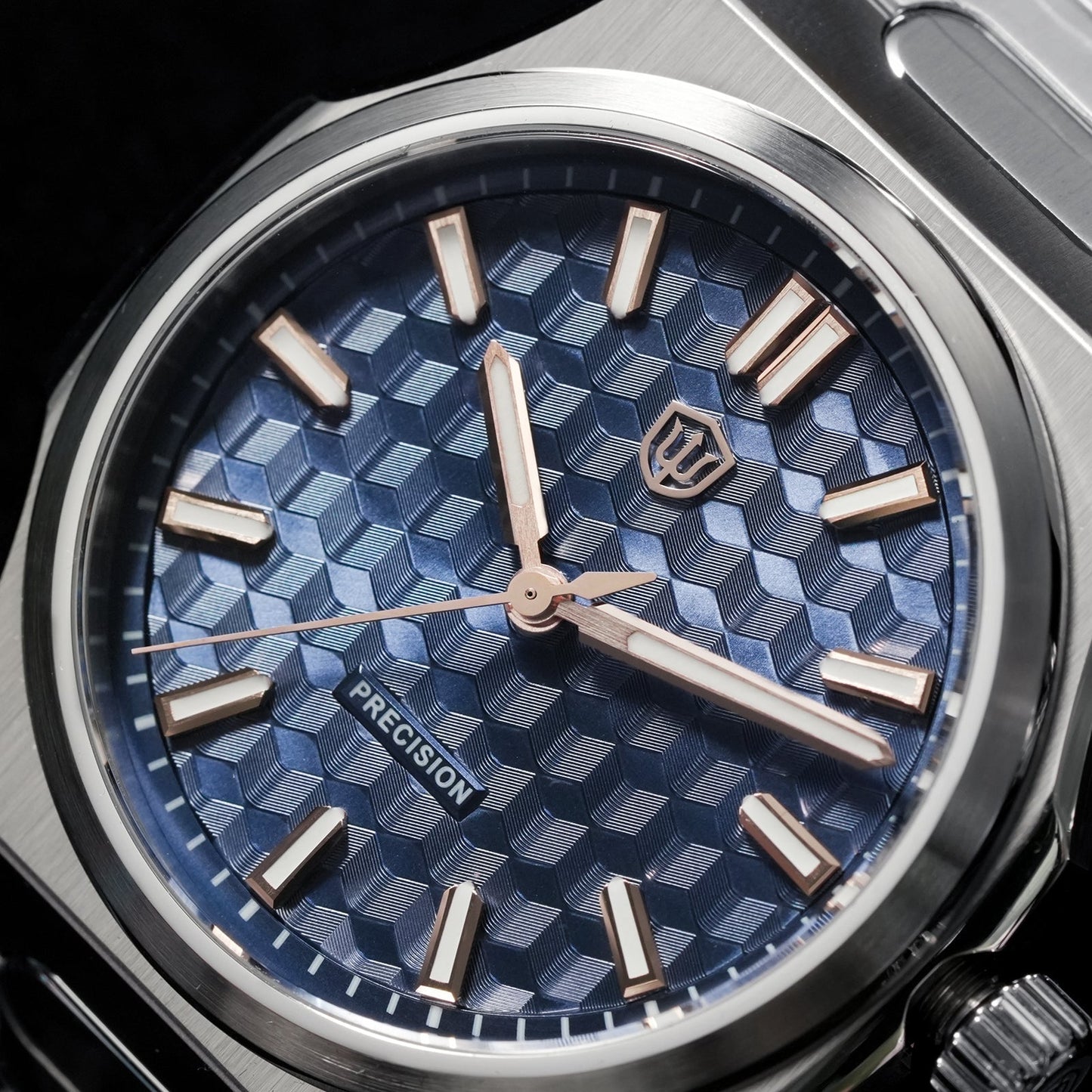 Watchdives Premier WD0016B Square-Block Faceted Dial Original Design