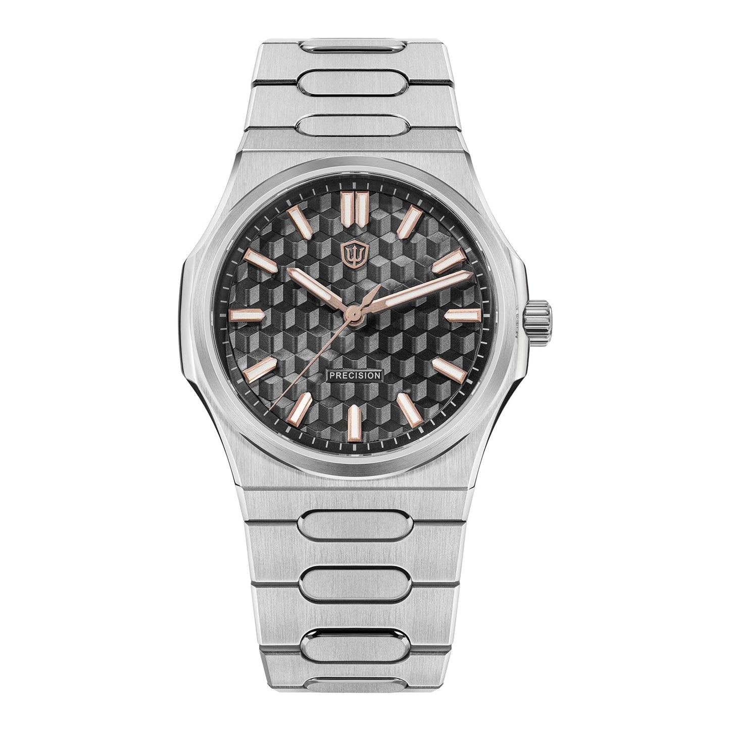 Watchdives Premier WD0016B Square-Block Faceted Dial Original Design